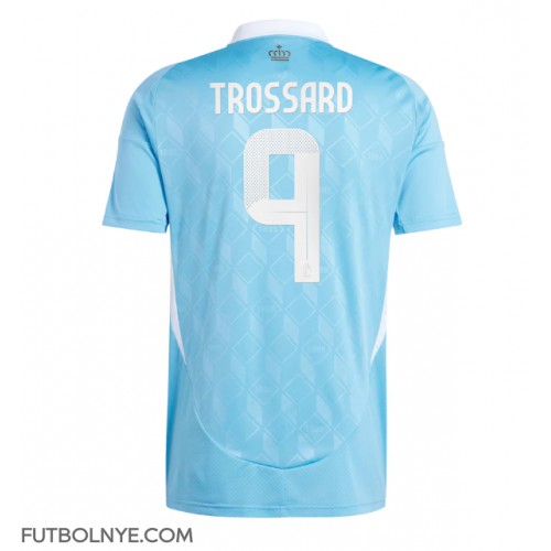 Camiseta Bélgica Leandro Trossard #9 Visitante Equipación Eurocopa 2024 manga corta